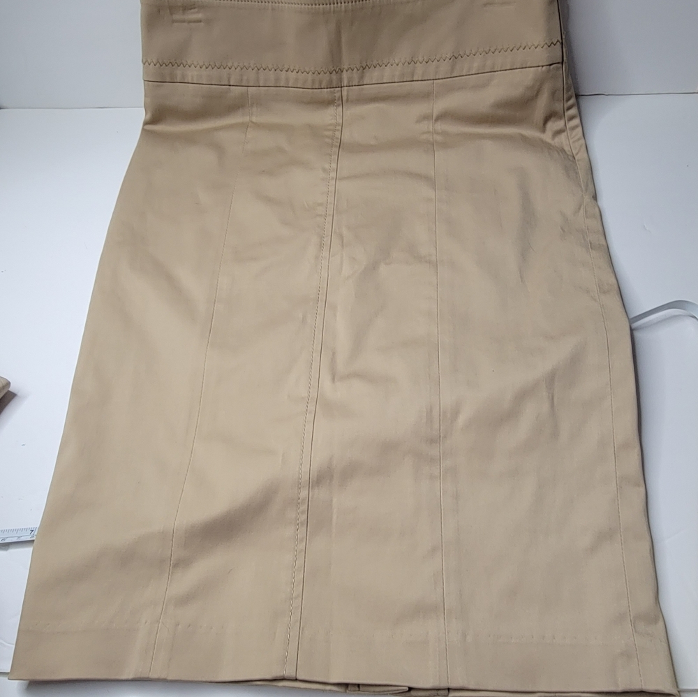 Tan / Beige / Khaki Color Kenar Pencil Skirt Size 2 EUC No tears/stainsMeasure